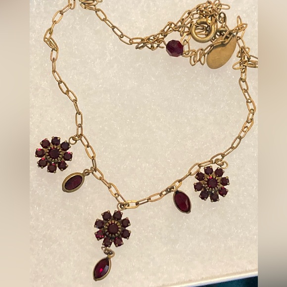 Liz Palacio necklace, red Swarovski crystals - Picture 1 of 4
